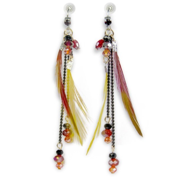 Chic Hanging Feathers Earrings